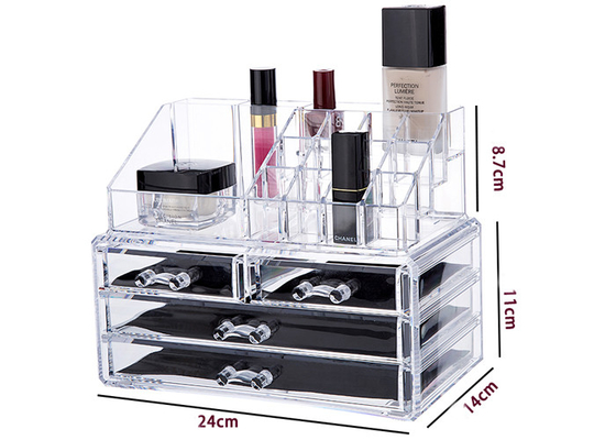 Présentoir cosmétique de maquillage de rouge à lèvres clair étanche à l'humidité de récipients d'entreposage