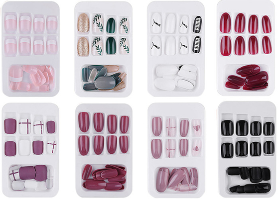 Embellissez les clous faux minces de clous acryliques d'astuce colorés par mode imperméables