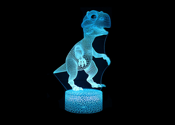La lumière acrylique mignonne 7 réglables de nuit de la bande dessinée 3D LED colorent l'alimentation d'énergie de 5 V
