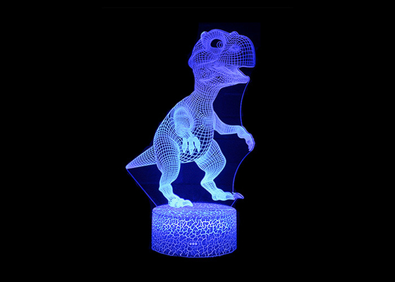 La lumière acrylique mignonne 7 réglables de nuit de la bande dessinée 3D LED colorent l'alimentation d'énergie de 5 V