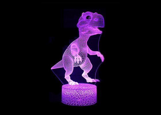 La lumière acrylique mignonne 7 réglables de nuit de la bande dessinée 3D LED colorent l'alimentation d'énergie de 5 V