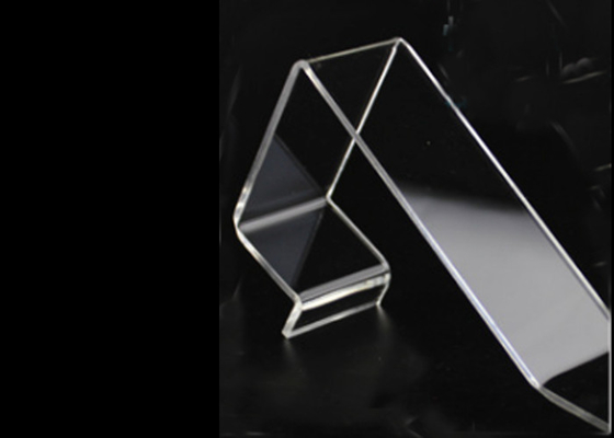 Présentoir acrylique transparent de chaussure, canalisations verticales en plastique d'affichage d'espace libre de magasin de détail