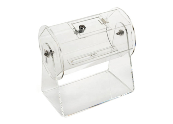 Boîte acrylique claire de donation de vitrines de boîte d'ODM d'OEM avec la serrure non toxique
