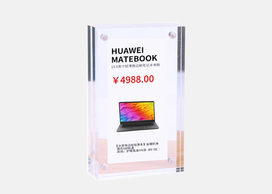 Support debout acrylique de signe d'Office Depot, supports en plastique de signe de Tableau