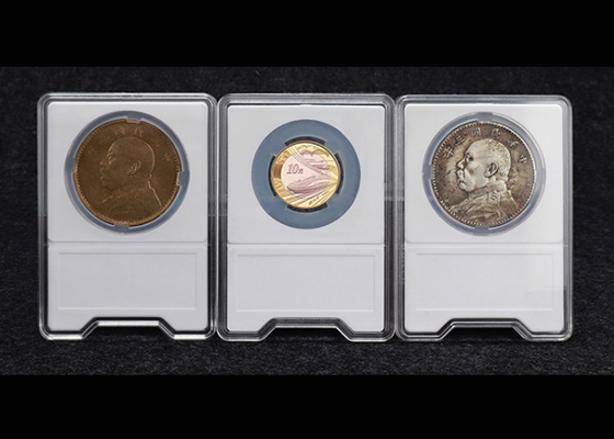 Les petites boîtes de présentation de cadeau dégagent la résistance à l'impact en plastique de boîte de présentation de pièce de monnaie