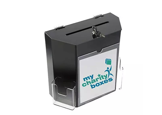 Récipient d'entreposage acrylique adapté aux besoins du client de présentation de boîte à idées acrylique claire de boîtes