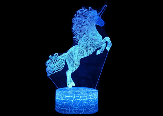 Lampe acrylique unique de l'illusion 3D LED optique de pensée créative de lumière de nuit de 3D LED