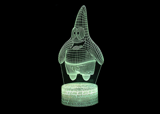 Adaptez la lumière aux besoins du client menée par cadre acrylique de câble de données d'Usb d'illusion de la lumière 3d de nuit de 3D LED