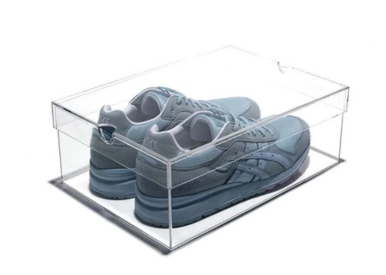 Conteneurs en plastique d'affichage d'étalage d'espace libre acrylique de vitrine pour la chaussure