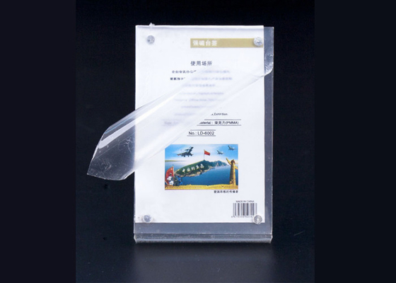L supports acryliques faits sur commande de signe de Tableau d'aimant de support de signe de forme écologiques