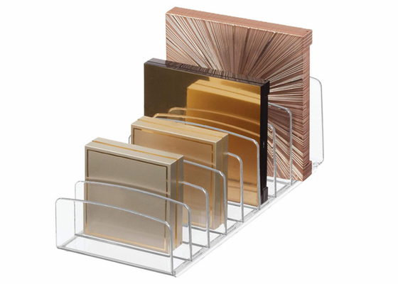 Organisateur matériel cosmétique acrylique vertical de palette de maquillage du présentoir PMMA