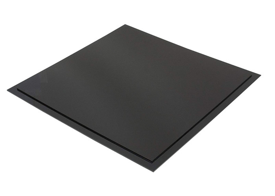Biens écologiques acryliques clairs de boîtes de présentation de supermarché avec la base noire