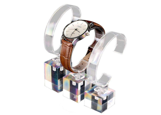 Hommes/appui verticaux acryliques d'étagère de parenthèse de montre-bracelet de présentoir montre de Wowen
