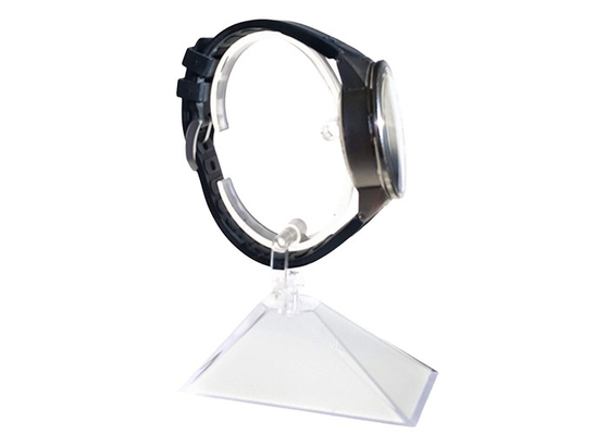 Plastique acrylique clair simple de support de présentoir de montre pour le magasin de détail
