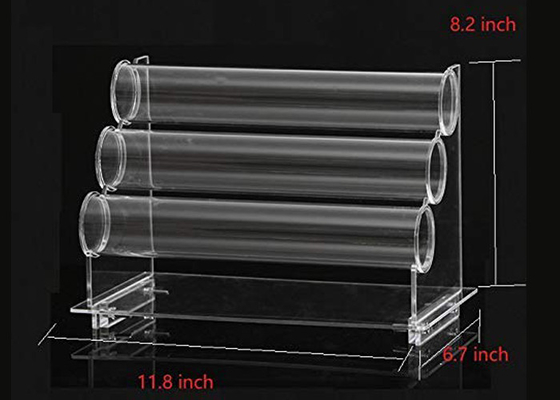 3 présentoirs acryliques de collier de rangée, support d'affichage transparent de montre