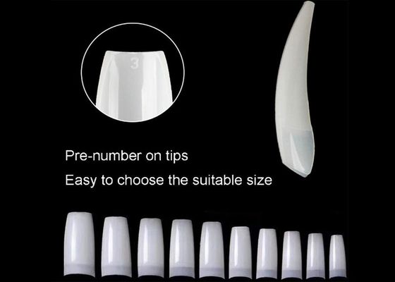 L'acrylique mince d'art cloue de demi astuces et boîte de style d'astuces artificielles françaises de clou