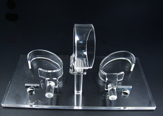 L'affichage de supports d'acrylique de la CE pour le bracelet observe cylindrique - transparent clair