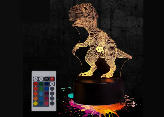 USB a actionné à commande par effleurement créatif visuel de lumière de nuit de l'illusion 3D optique