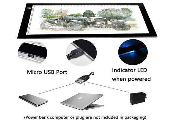 Caisson lumineux de découverte graphique léger portatif d'art de puissance d'USB de planche à dessin d'A4 LED