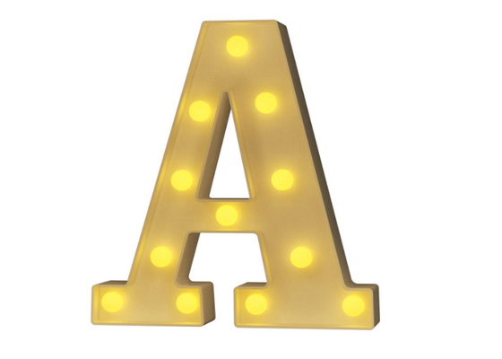 L'alphabet chaud de lettres d'acrylique du blanc 3D LED allument les lettres A - Z de décoration de signe