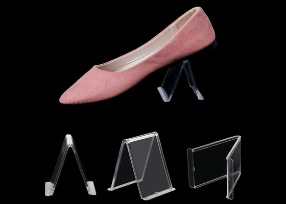 Magasin acrylique multifonctionnel de support d'étagère de support de chaussure de forme de v de présentoir de chaussure