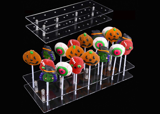 Support acrylique de support de bruit de gâteau de présentoir de lucette de 20 trous pour la décoration de partie