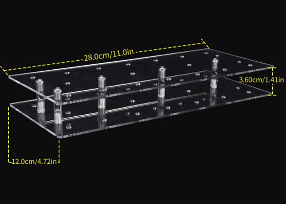 Support acrylique de support de bruit de gâteau de présentoir de lucette de 20 trous pour la décoration de partie