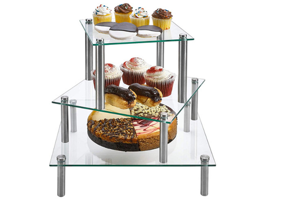 8 10 support acrylique carré de petit gâteau de 13 pouces pour des apéritifs de boulangerie de desserts de gâteau