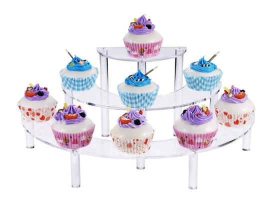 Étagère acrylique d'étape de vente au détail de support de dessert de 3 rangées pour le chiffre de bruit d'Amiibo Funko