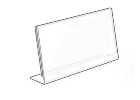 Support acrylique fait sur commande horizontal Lanted L affichage acrylique de signe de signe de forme