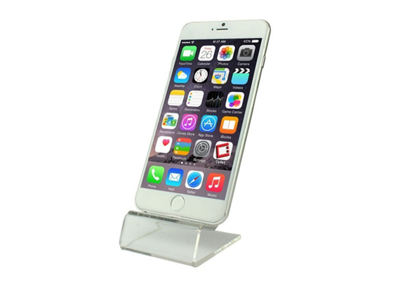Mini support de support de téléphone portable de téléphone portable en plastique acrylique clair de présentoir