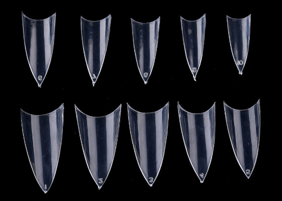 Astuces drôles pointues d'art de clous acryliques minces clairs finissant les astuces fausses de clou de couverture stylet