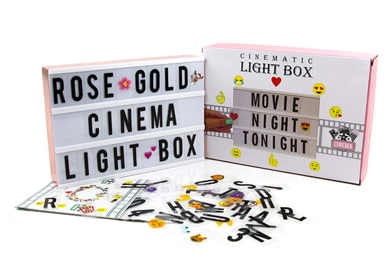 Affichage acrylique de LED Lightbox avec des lettres 252 symboles Emojis de nombres de lettres