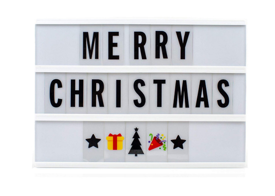 Affichage acrylique de LED Lightbox avec des lettres 252 symboles Emojis de nombres de lettres