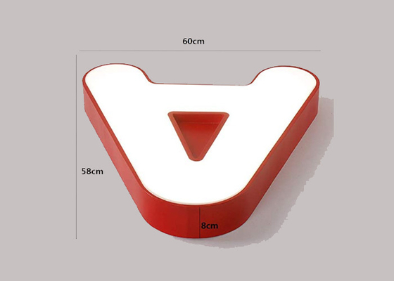les lettres acryliques de 48W 3D LED Metal la protection oculaire pendante acrylique de filles de garçons d'éclairage