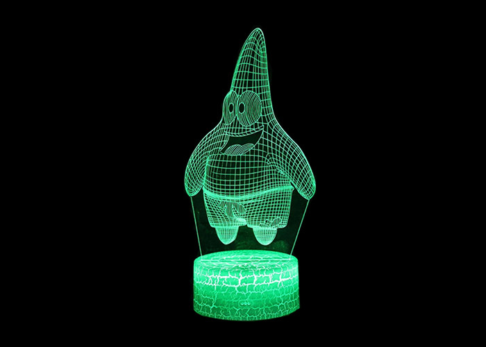 La lumière acrylique 7 de nuit de l'économie d'énergie 3D LED colore le clignotant pour la décoration de barre