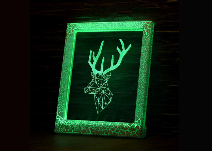 Lumière à la maison de nuit de lampe du décor 3D LED avec le panneau matériel acrylique de contrôleur à distance