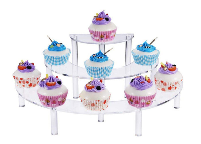 Étagère acrylique d'étape de vente au détail de support de dessert de 3 rangées pour le chiffre de bruit d'Amiibo Funko